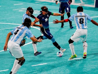 Los Murciélagos frente a Francia en la final de fútbol para ciegos. Foto: Juegos Paralímpicos