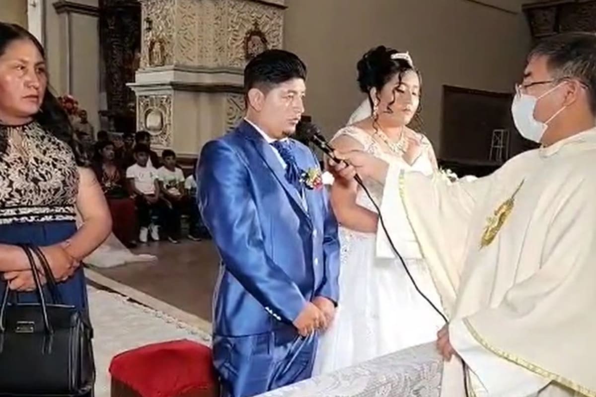 Los nervios de un novio se hicieron notar el día de su boda (Foto TikTok @davidfacha13)