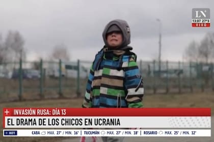 Los niños de Ucrania huyendo (Captura LN+)