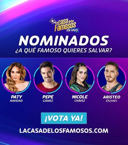 Los nominados de La Casa de los Famosos