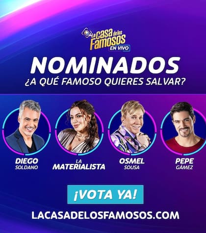 Los nominados de La casa de los famosos