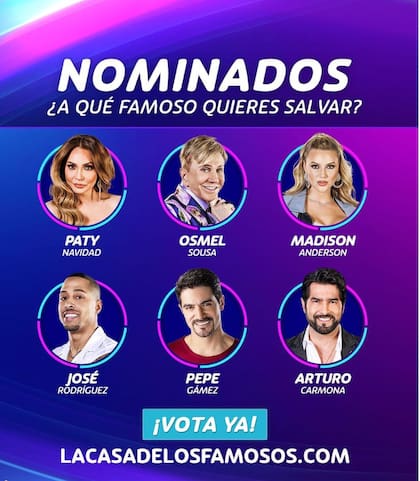 Los nominados de la novena semana en La Casa de los Famosos; Paty Navidad fue salvada por el líder
