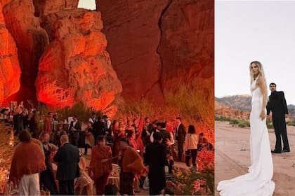 Los novios y la polémica fiesta de casamiento en Cafayate