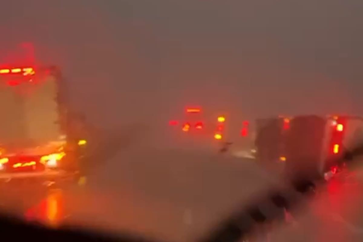 Los nueve camiones que volcaron se dirigían a Córdoba por la Ruta 9