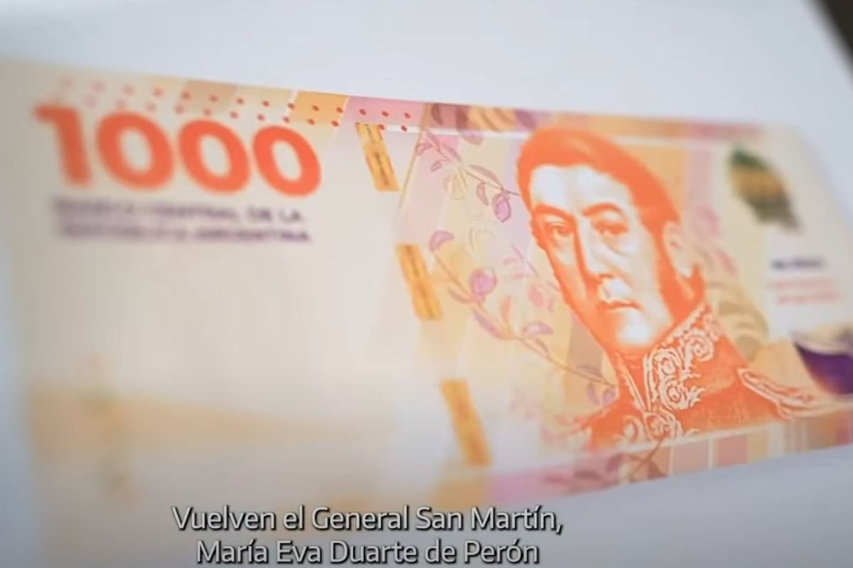 Los nuevos billetes: San Martín estarán en el de $1000