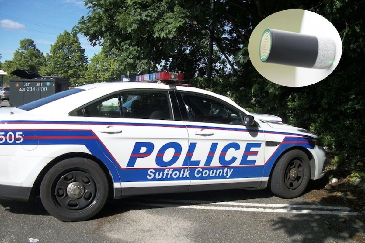 Los nuevos dardos con GPS que utiliza la policía de Suffolk, en Nueva York
