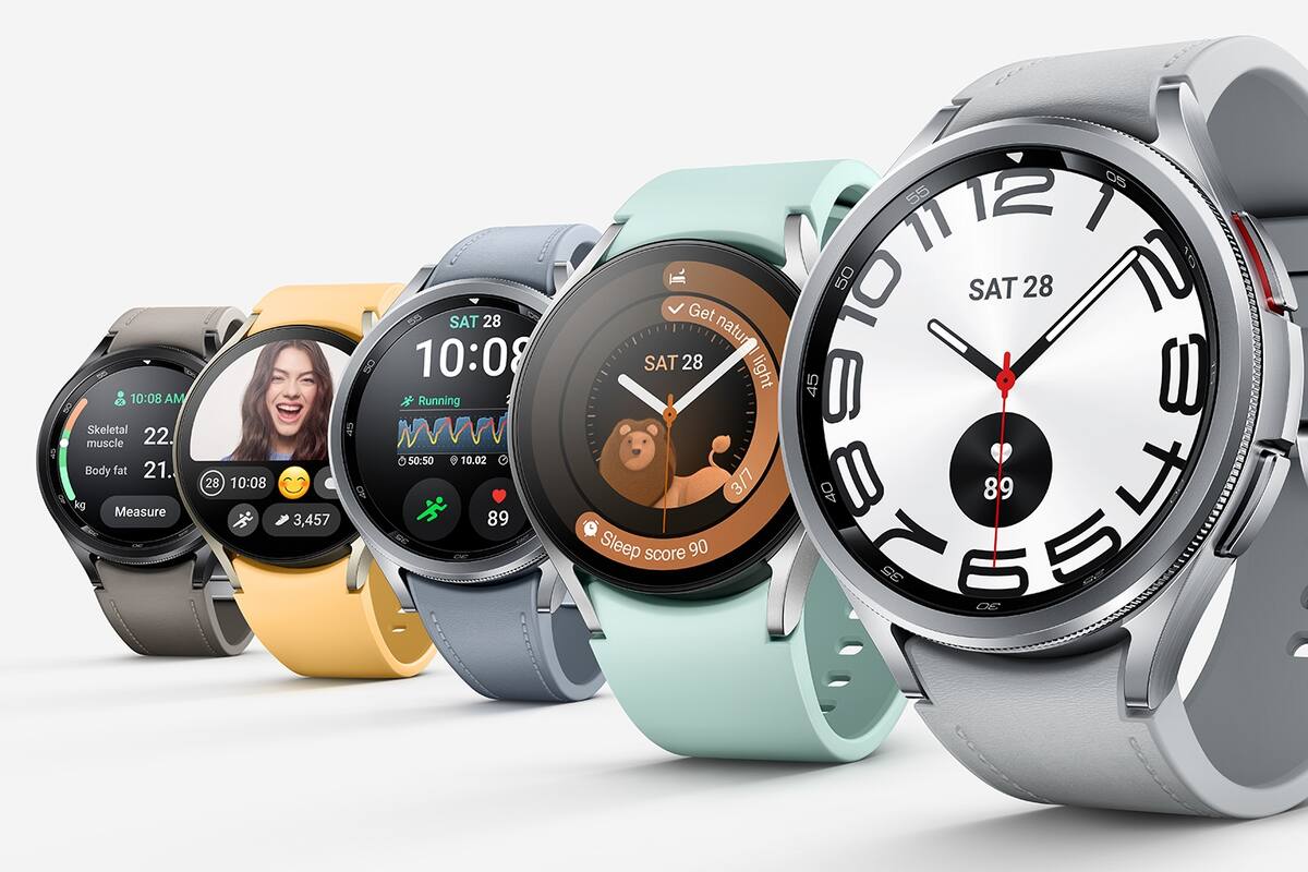 Los nuevos Galaxy Watch6 tendrán cajas de 40 o 44mm; los Watch6 Classic (con el bisel giratorio) son de 43 o 47mm; en todos los caso la pantalla está protegida por cristal de zafiro