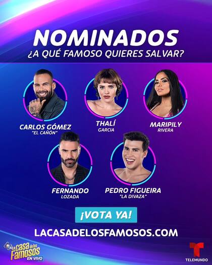 Los nuevos nominados en La casa de los famosos