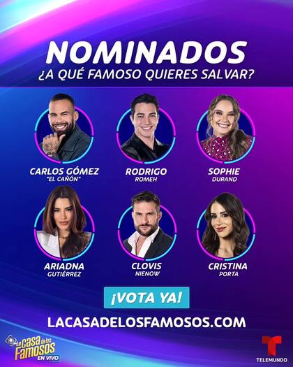 Los nuevos nominados en La casa de los famosos
