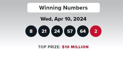 Los números ganadores de Double Play del miércoles 10 de abril de 2024