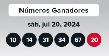 Los números ganadores de Double Play del sábado 20 de julio