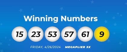 Los números ganadores de Mega Millions del viernes 26 de abril