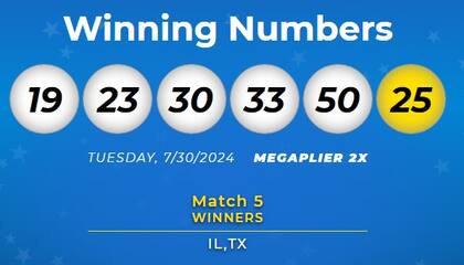 Los números ganadores de Mega Millions del martes 30 de julio de 2024