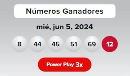 Los números ganadores de Powerball del miércoles 5 de junio de 2024
