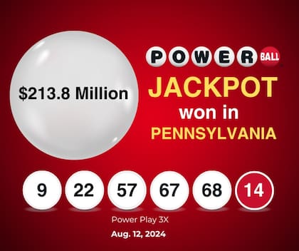 Los números ganadores del Powerball del 12 de agosto