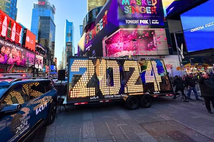 Los números que representan al Año Nuevo ya llegaron a Nueva York