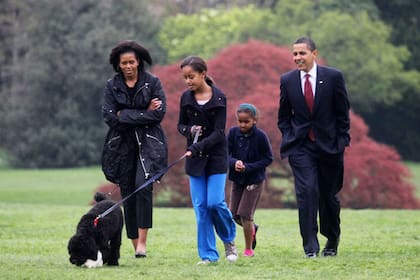 Los Obama y su famoso perro Bo
