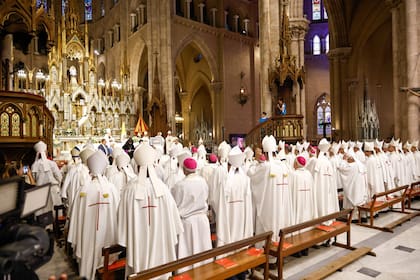 Los obispos argentinos en la misa en homenaje al papa Francisco en la Basílica de Luján