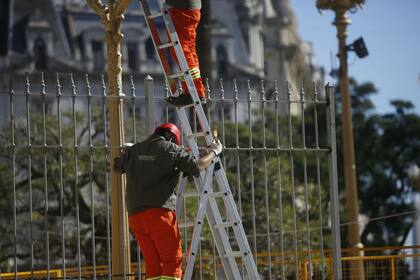 Los obreros están trabajando