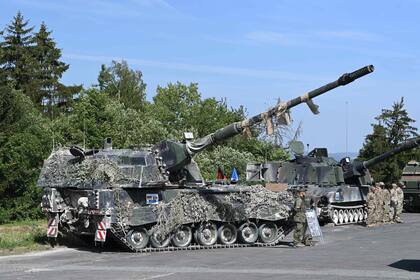 Los obuses PzH 2000 alemanes tiene un alcace de hasta 40 kilómetros