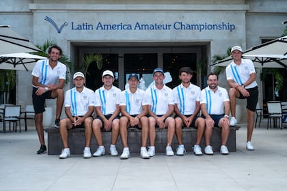 Los ocho argentinos que juegan el LAAC 2024 desde este jueves en Panamá: Oliva Pinto, Ludueña, Acevedo, Lozada, De Giacomi, Loureiro, Schounbam y Marzilio.