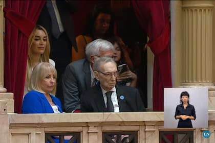 Los padres de Javier Milei, el día de la asunción presidencial, en el Congreso