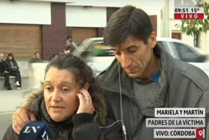 Los padres de la víctima