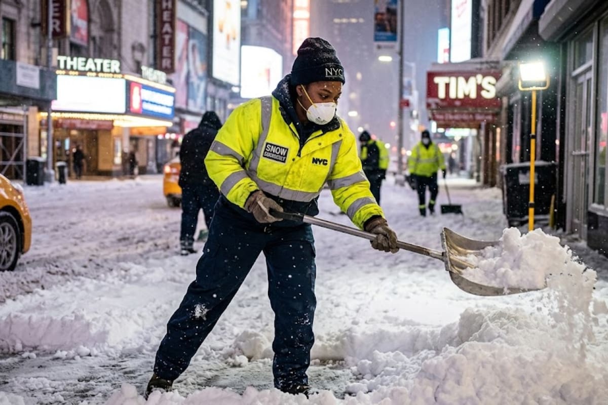 Los paleros de nieve de emergencia de la Ciudad de Nueva York son los beneficiados por el aumento salarial anunciado por Zohran Mamdani