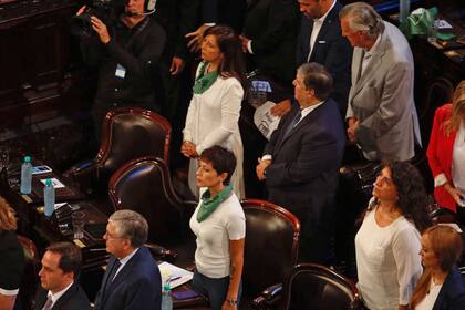 Los pañuelos verdes se hicieron presentes a lo largo de todo el Congreso