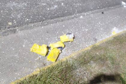 Los paquetes de cocaína secuestrados tras la explosión