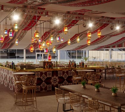 Los paquetes de lujo ofrecen comida con hasta cuatro platos. Crédito: https://hospitality.fifa.com/