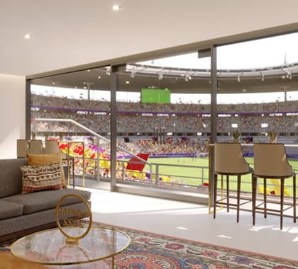 Los paquetes ofrecen espacios de lujo para ver los partidos. Crédito: https://hospitality.fifa.com/