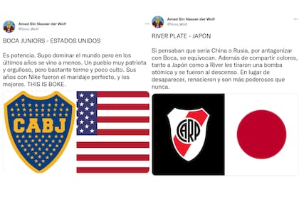 Los paralelismos entre Boca y River con los países