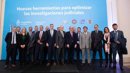 Los participantes del acto