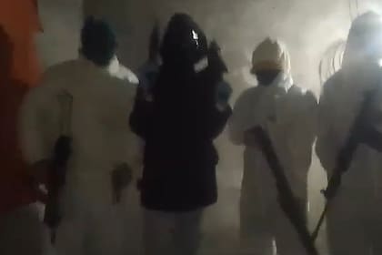 Los participantes del video con amenazas