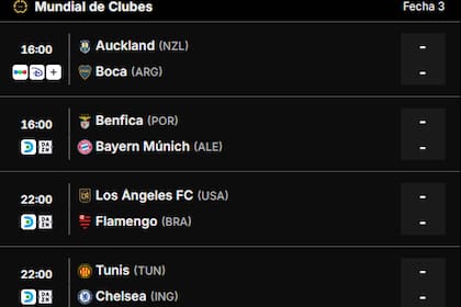 Los partidos que se disputan este martes en el Mundial de Clubes 2025 se pueden seguir en canchallena.com