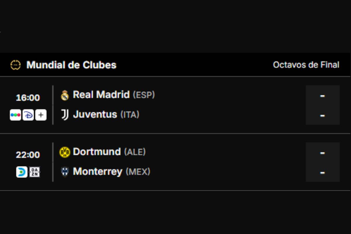 Los partidos que se disputan este martes en el Mundial de Clubes 2025
