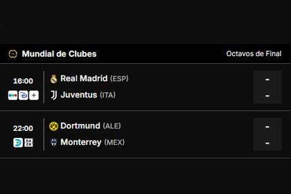 Los partidos que se disputan este martes en el Mundial de Clubes 2025