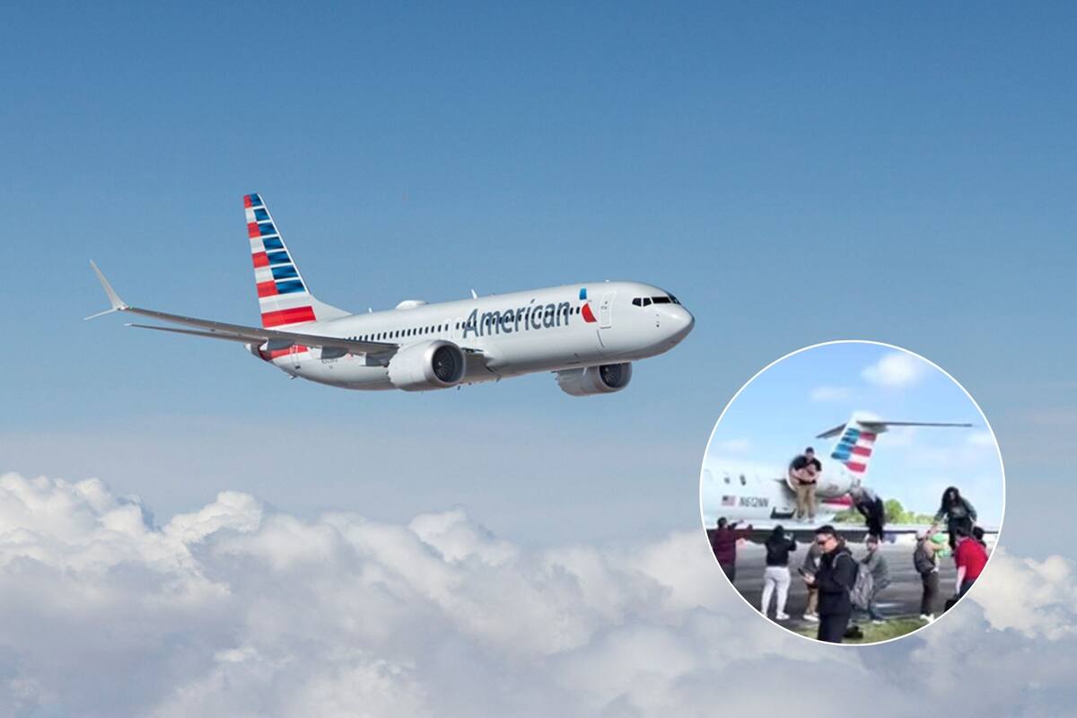 Los pasajerins del avión de American Airlines tuvieron que evacuar por el humo