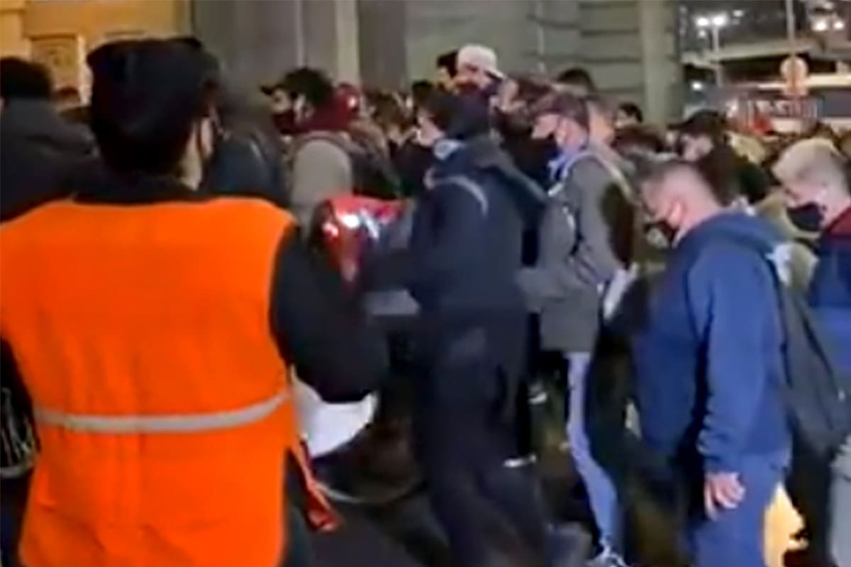 Los pasajeros en la estación Constitución