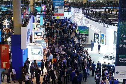 Los pasillos de la Fira de Barcelona en 2019, la última edición prepandemia del Congreso Mundial de Móviles (MWC)