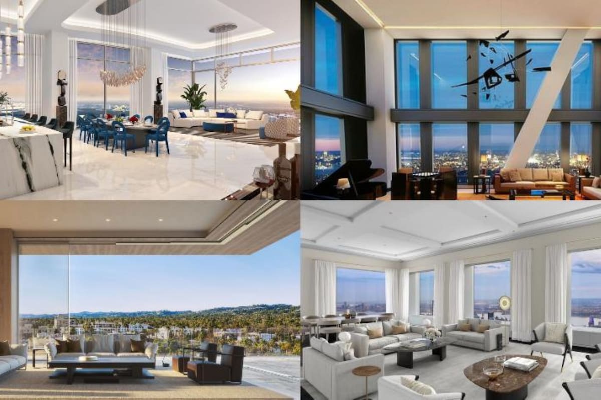 Los penthouses más lujosos del mundo rondan los US$50 millones y tres de ellos se encuentran en EE.UU.