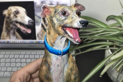 Los perros, el animal más codiciado para las esculturas que realiza Belén Sanfeliú