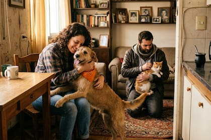 Los perros y gatos son un integrante cada vez más esencial de los hogares porteños