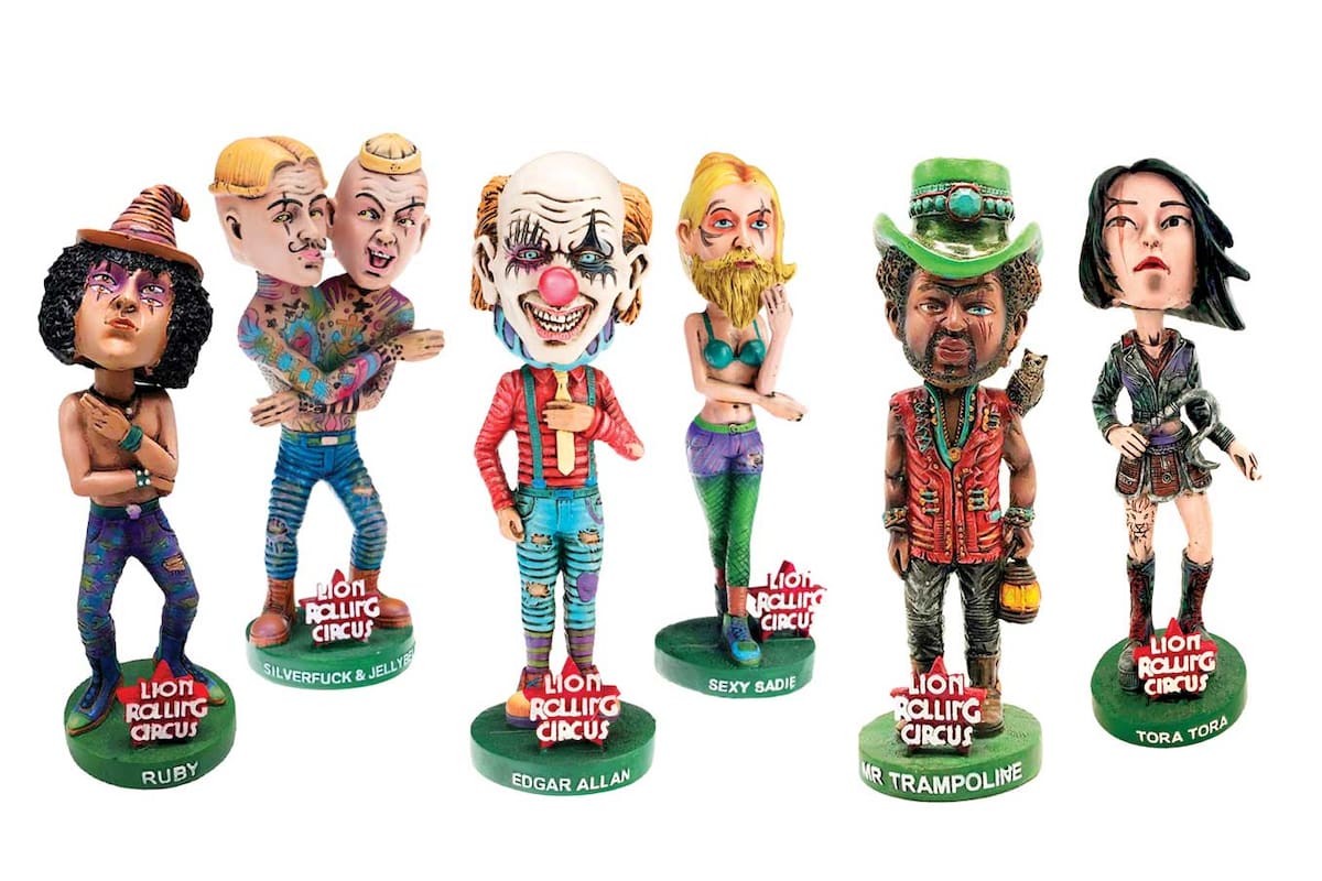 Los personajes de la Lion Family, creados por el dibujante Parra para Lion Rolling Circus