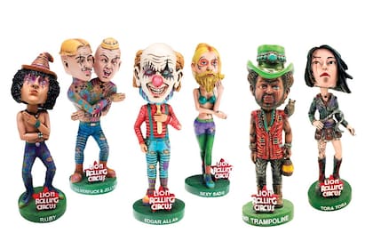 Los personajes de la Lion Family, creados por el dibujante Parra para Lion Rolling Circus