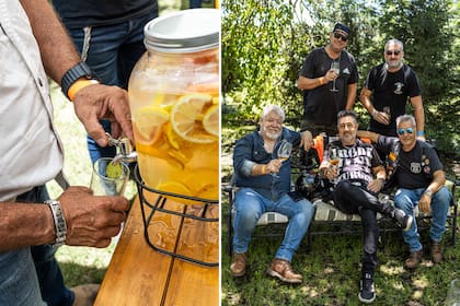 Los pilotos bebieron limonadas y brindaron con un poco de vino