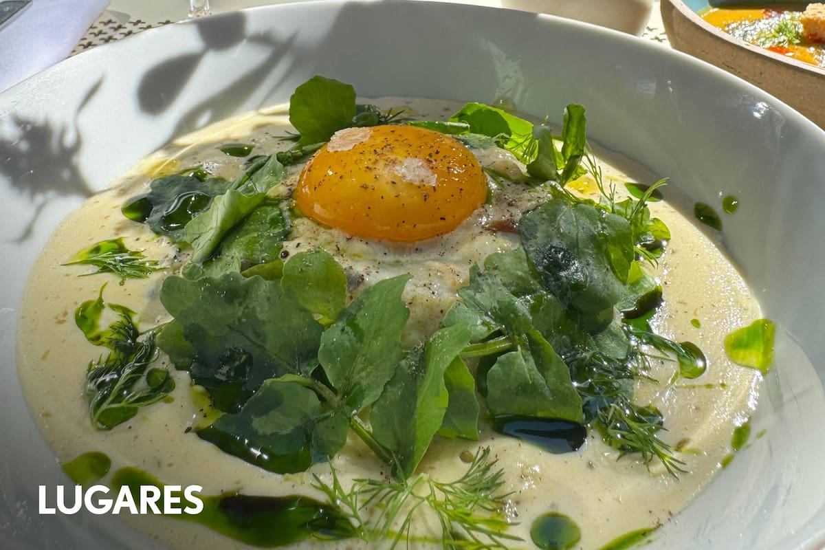 Pepinos al rescoldo con salsa vitel toné, alcaparrones, huevo de codorniz y botarga.