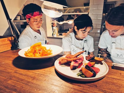 Los platos listos, antes de salir