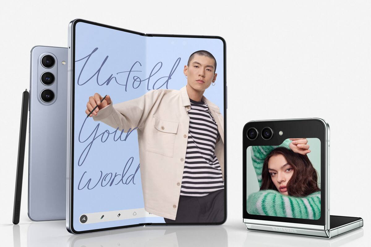 Los plegables Galaxy Z Fold5, con un panel interior de 7,6 pulgadas, y Galaxy Z Flip5, con uno de 6,7 pulgadas, serán los primeros de la compañía en actualizarse a Android 14 en la Argentina